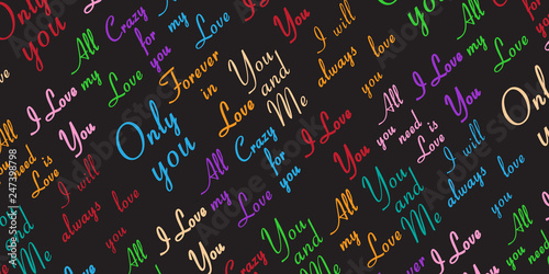 words of love - love lettering background - Valentine's Day