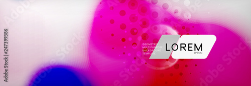 Background abstract - blurred dotted color circle shape, techno bubbles