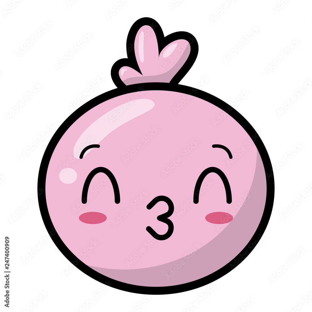 Fototapeta premium kawaii face bubble cartoon