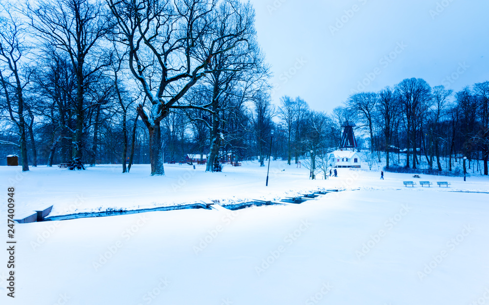 City of gothenburg covered in Thick fresh Snow City of gothenburg covered in Thick fresh Snow