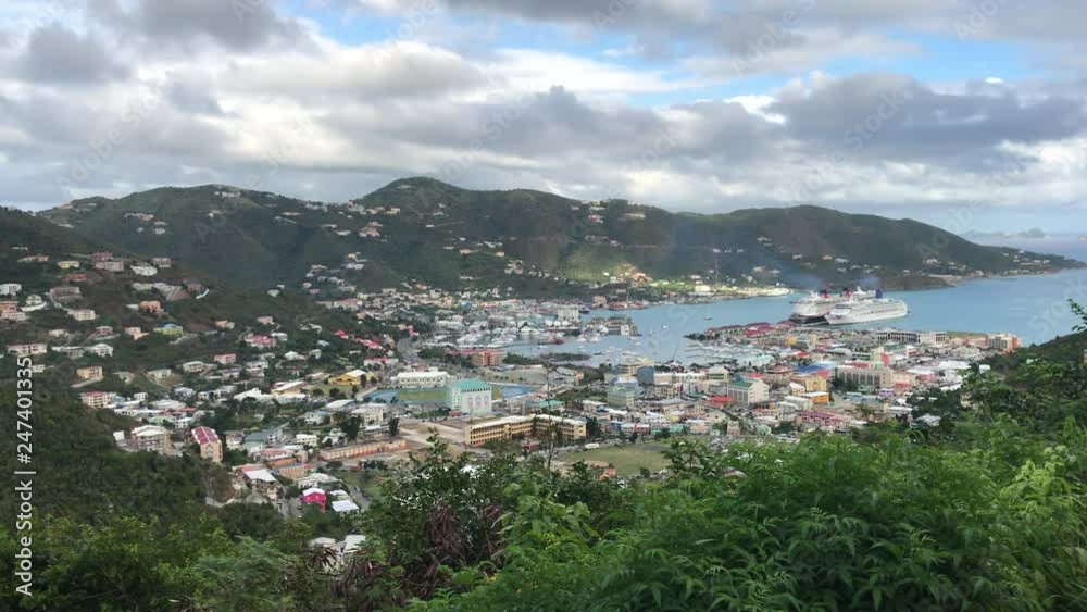 Aerial View of Small Town in the Caribbean Aerial View of Small Town in the Caribbean