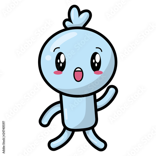 kawaii cartoon doll character