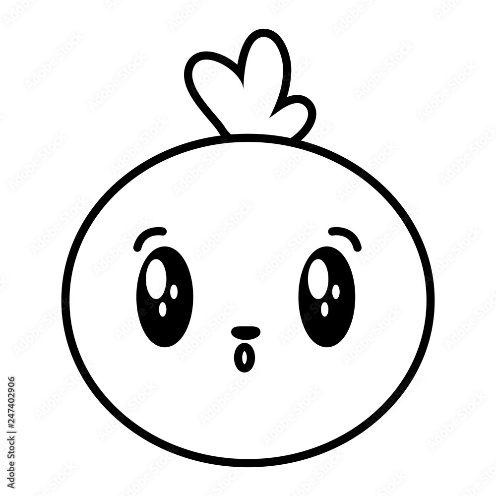 kawaii face bubble cartoon
