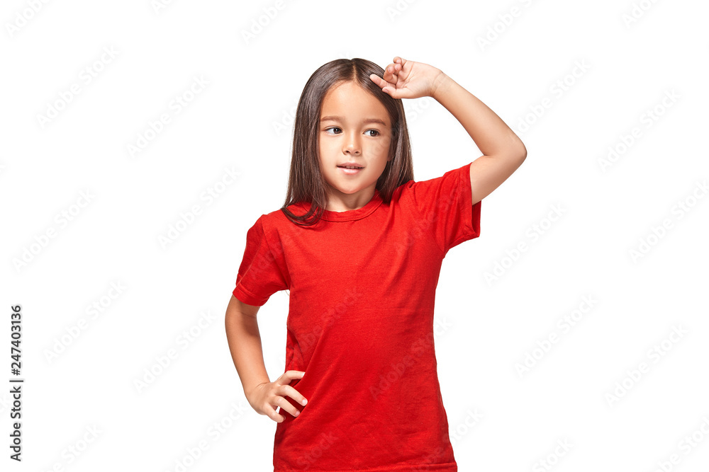 Girl showing positive sign on natural background Girl showing positive sign on natural background