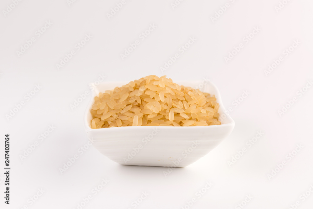 white rice in bowl isolated on white background white rice in bowl isolated on white background