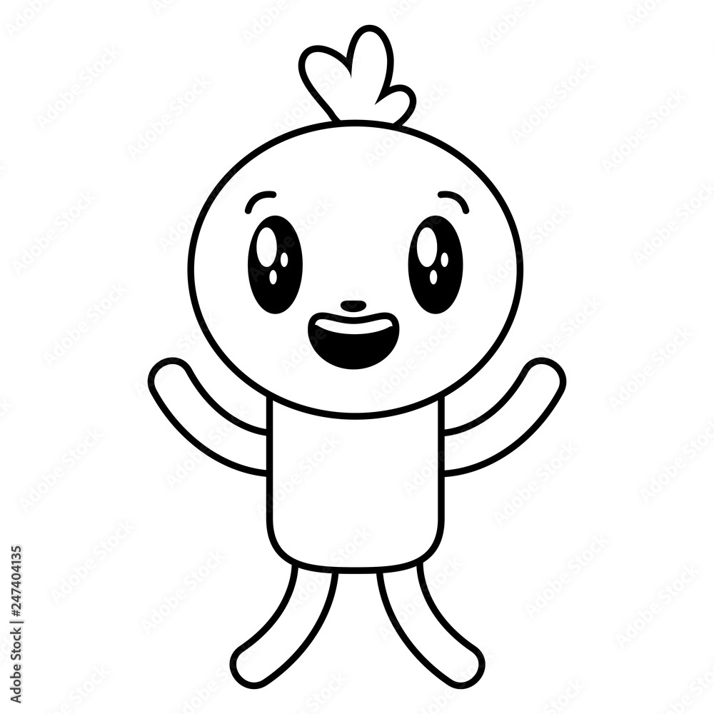 Obraz premium kawaii cartoon doll character
