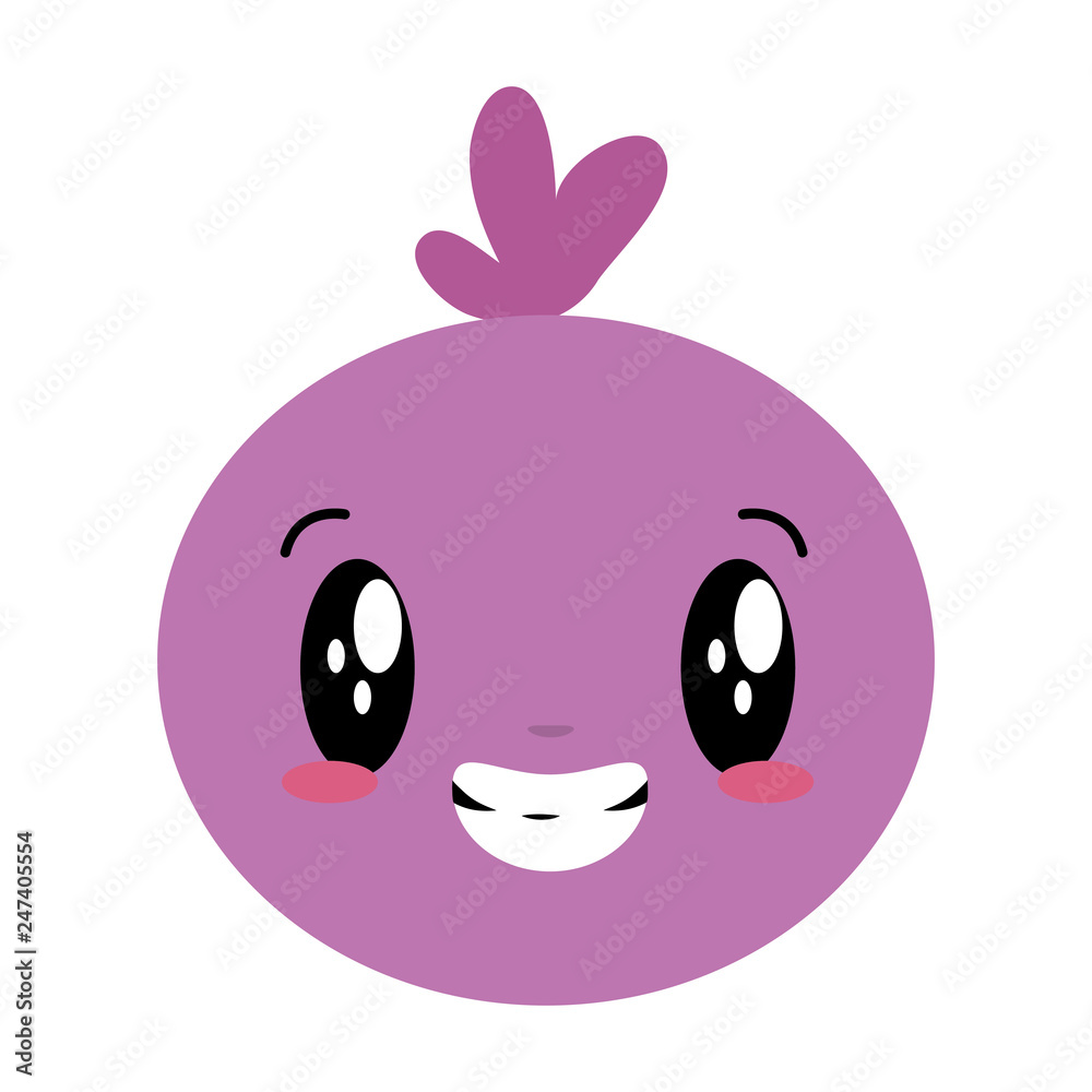 Naklejka premium kawaii face bubble cartoon