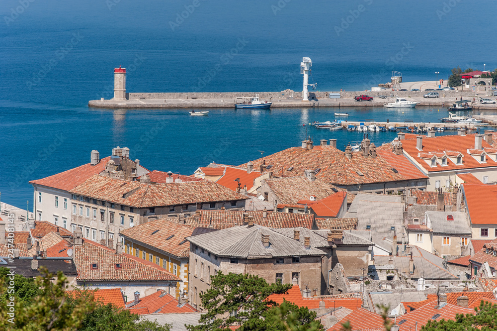 Blick auf Senj in Kroatien