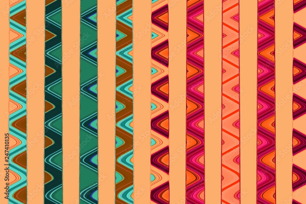Delicate lines with multicolored waves, abstract wallpaper Delicate lines with multicolored waves, abstract wallpaper