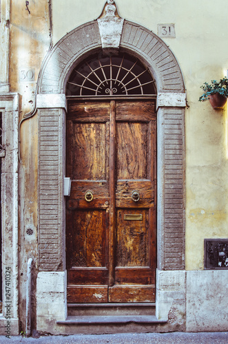 old wooden door