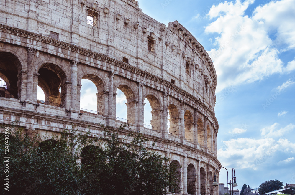 The Roman colosseum