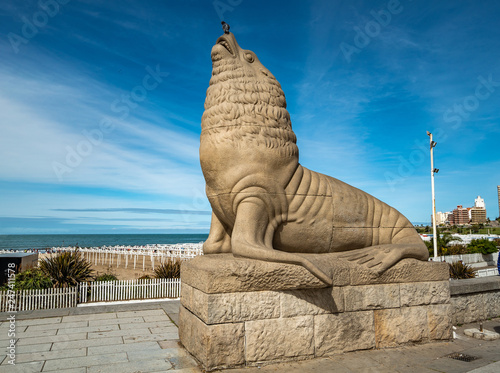 Symbol Mar Del Plata in the form of a sea lion photo