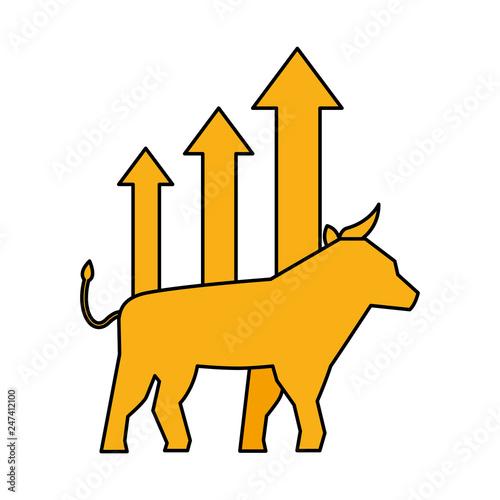 bull chart growth stock market