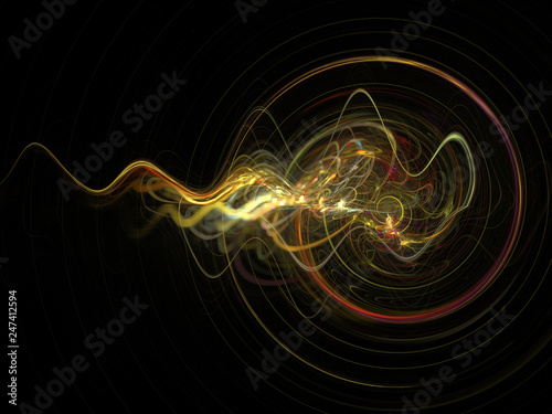 Nuclear energy  atoms and molecules  surge of energy  abstract 3d illustration.