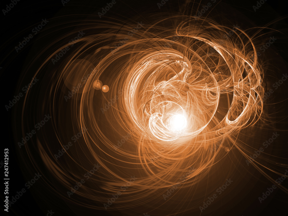 Naklejka premium Nuclear energy, atoms and molecules, surge of energy, abstract 3d illustration.