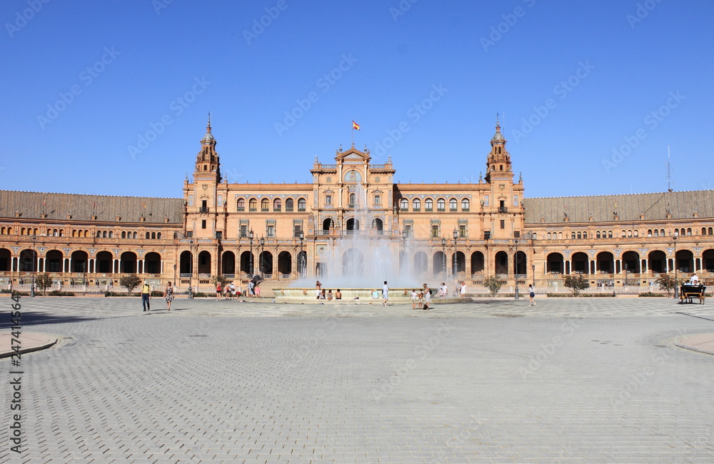 Plaza de Espana (square of Spain) in Sevilla, Spain