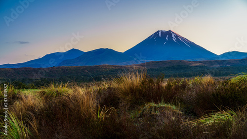 Cone volcano,sunrise,Mount Ngauruhoe,New Zealand 2