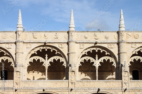 Cloister of the Jeronimos Monastery in Lisbon, Portugal