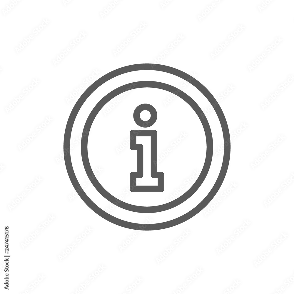 Information service, help sign line icon. Information service, help sign line icon.