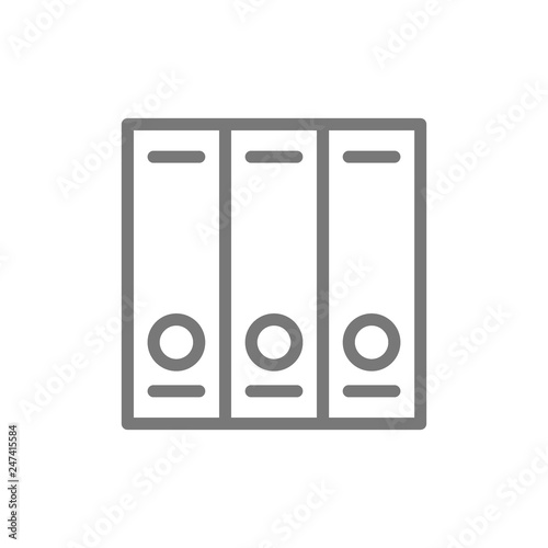 File folders line icon.