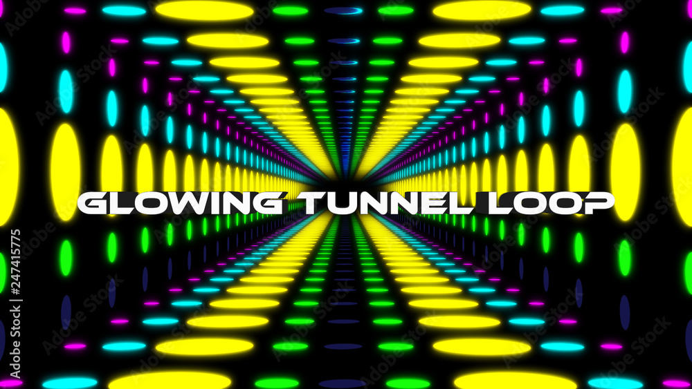 Glowing Tunnel Loop Titles Stock Template Adobe Stock