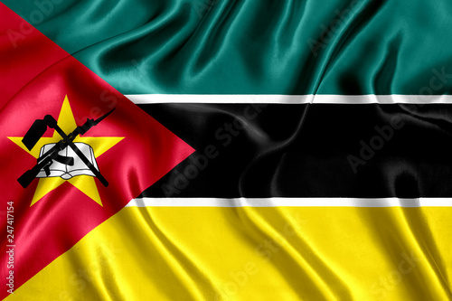 Flag of Mozambique is silk