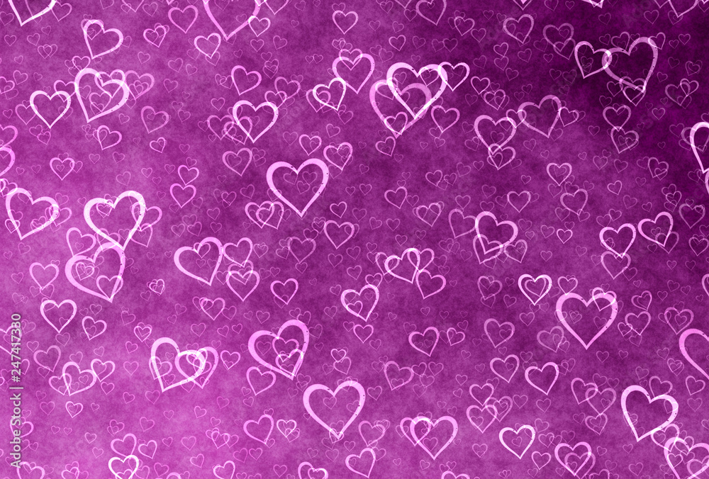 valentine purple hearts background