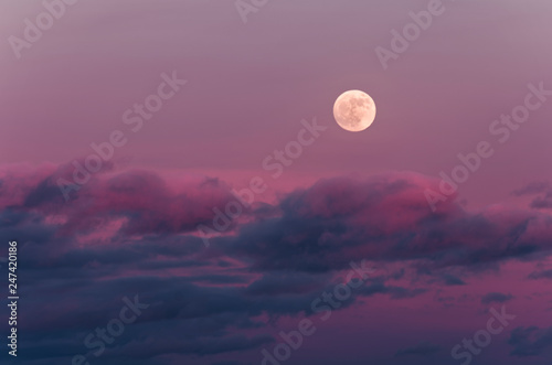lune et nuages photo