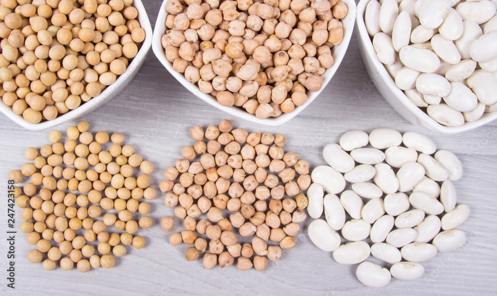 Vegetable protein, legume seeds. Conception of healthy eating. Vegetable protein, legume seeds. Conception of healthy eating.