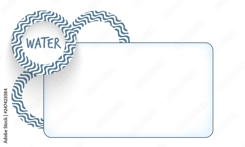 Abstract vector text frame with topic of water Abstract vector text frame with topic of water