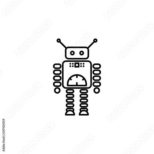 robot  speedometer outline icon. Signs and symbols can be used for web  logo  mobile app  UI  UX