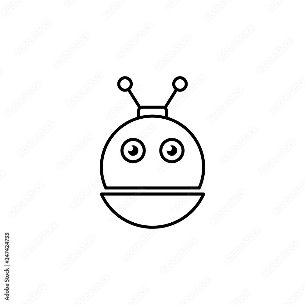 head, baby, robot outline icon. Signs and symbols can be used for web, logo, mobile app, UI, UX head, baby, robot outline icon. Signs and symbols can be used for web, logo, mobile app, UI, UX