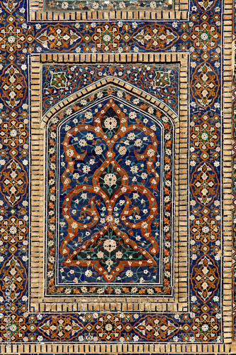 orientalische Ornamente und Mosaike in Buchara, Usbekistan