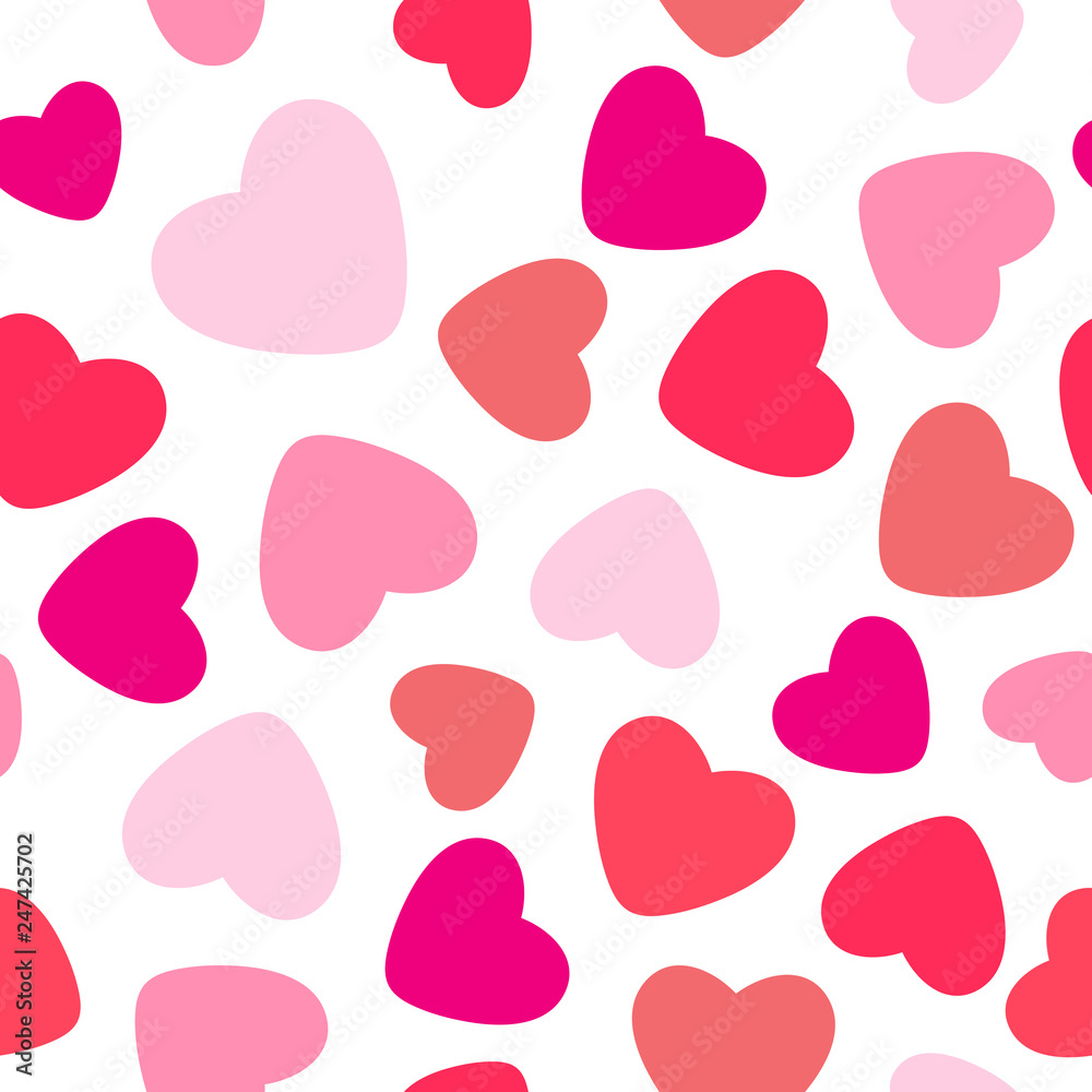 Valentines Day Seamless Pattern Love Heart