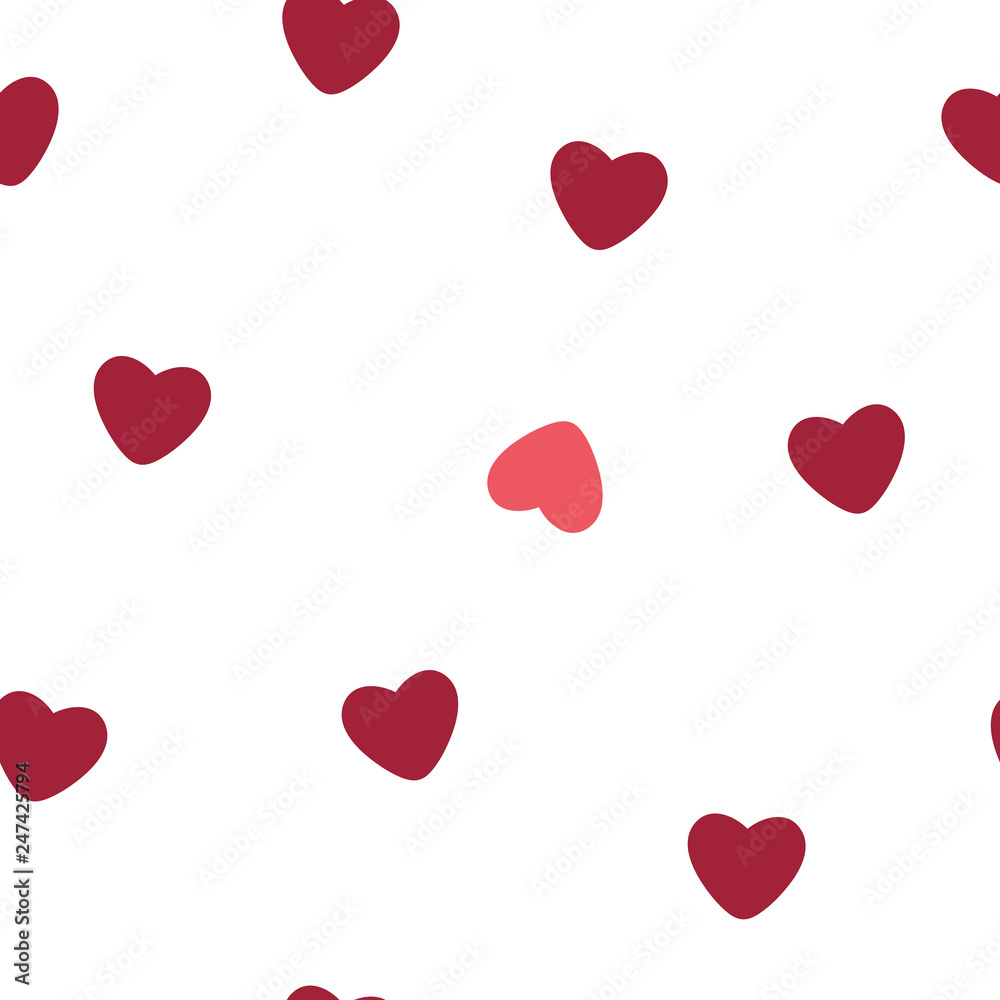 Valentines Day Seamless Pattern Love Heart