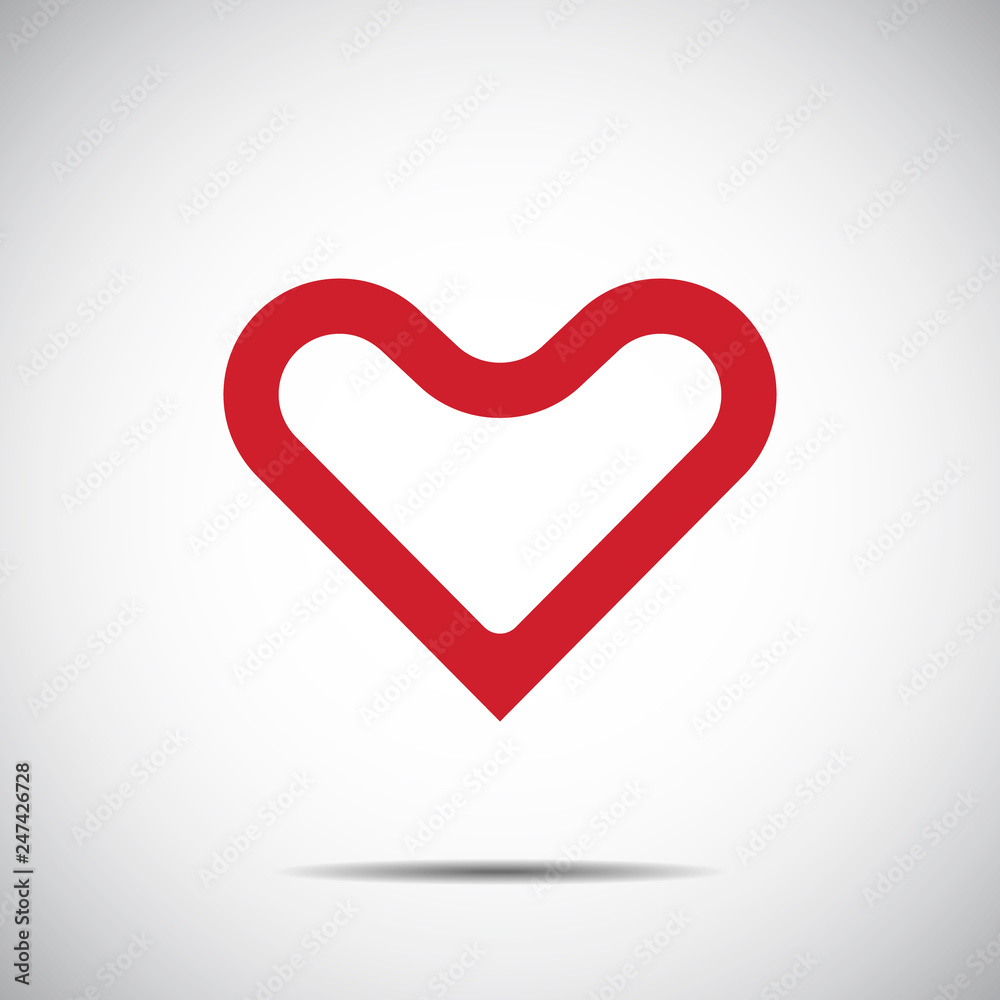 Heart Red Icon Vector , Love Symbol Valentine's Day Heart Red Icon Vector , Love Symbol Valentine's Day
