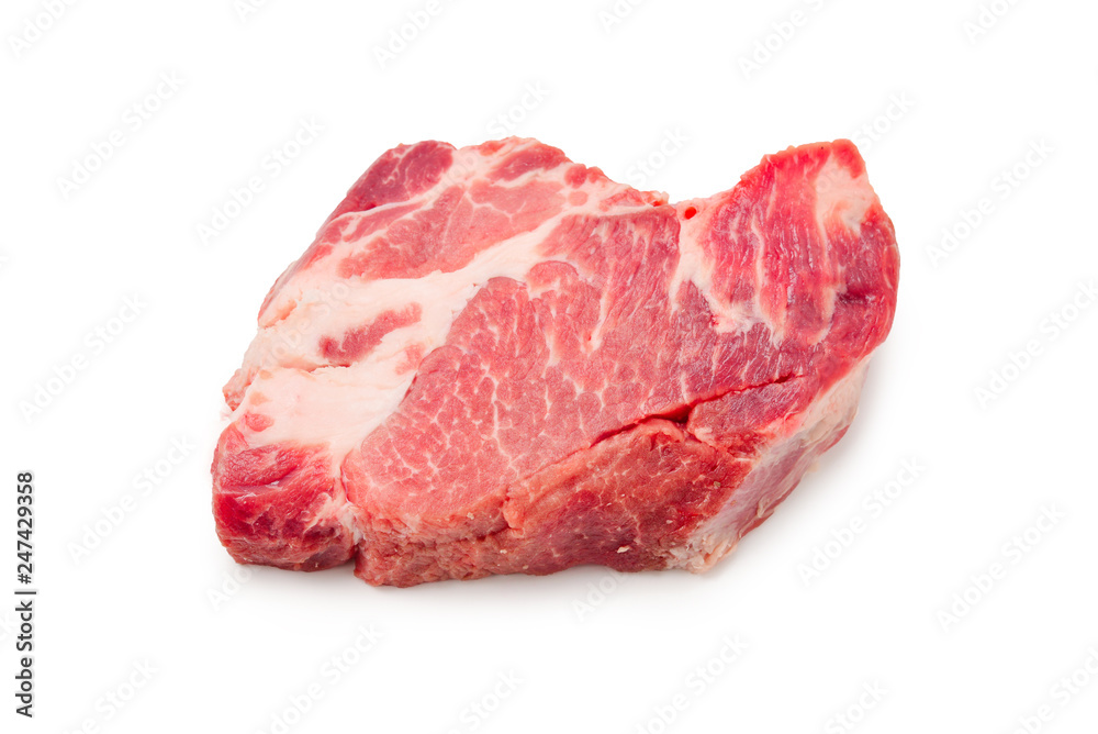 Raw pork isolated on white background. Raw pork isolated on white background.