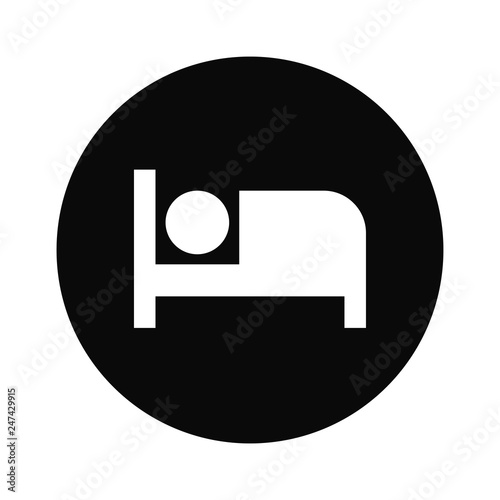 Bed icon vector