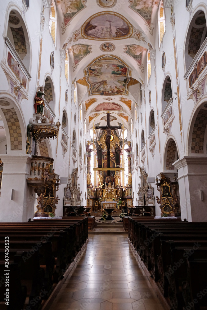 Monastery church of St. John in Ursberg, Germany 