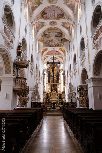 Monastery church of St. John in Ursberg, Germany 