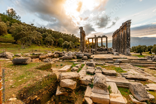 Soke, Milas - Turkey. January 13, 2019. Zeus Lepsynos Temple in Euromos. photo