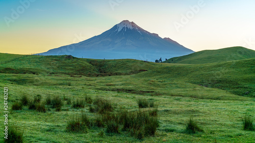 cone volcano mount taranaki at sunrise, new zealand 7