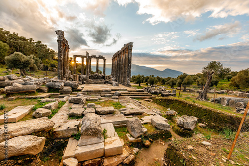 Soke, Milas - Turkey. January 13, 2019. Zeus Lepsynos Temple in Euromos. photo