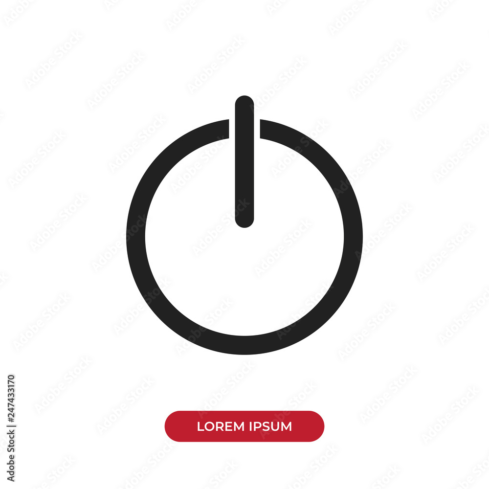 Outline Power icon vector isolated on white background. Modern, linear vector sign for mobile app and web design. Outline Power icon vector isolated on white background. Modern, linear vector sign for mobile app and web design.