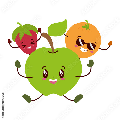 kawaii lemon cartoon character