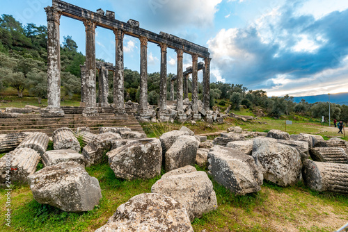 Soke, Milas - Turkey. January 13, 2019. Zeus Lepsynos Temple in Euromos. photo