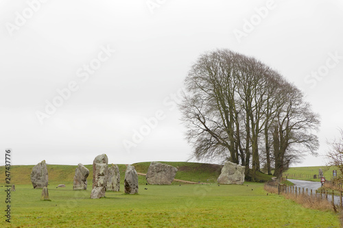 The stone monument Avebury Circle built in the late Neolithic period, around 2600 BC for unknown reason
