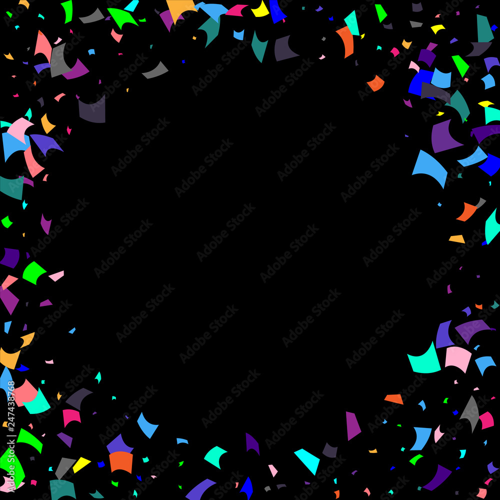 Colorful confetti on white background. 