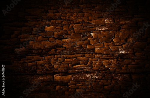 charred dark wood texture for background