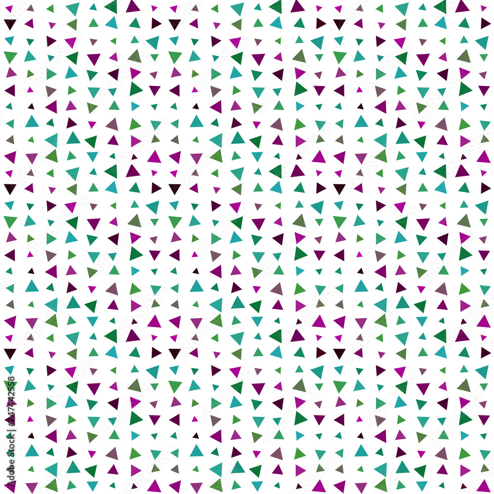 Abstract seamless pattern background with multi-colored varied triangles.